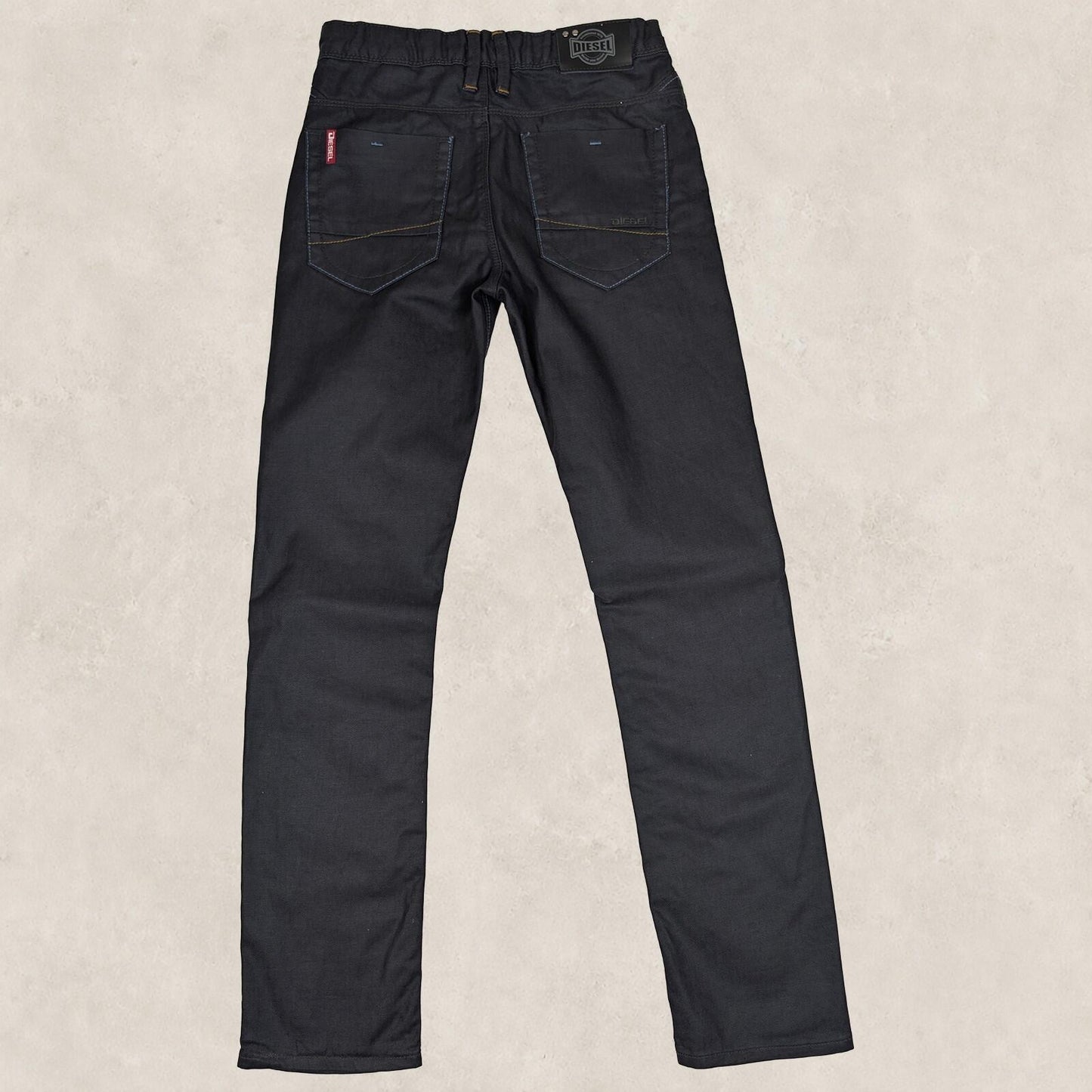 diesel denim kids boys solid black wash stretch straight denim jeans size 13 by DIESEL – JEANS | RewearableUK