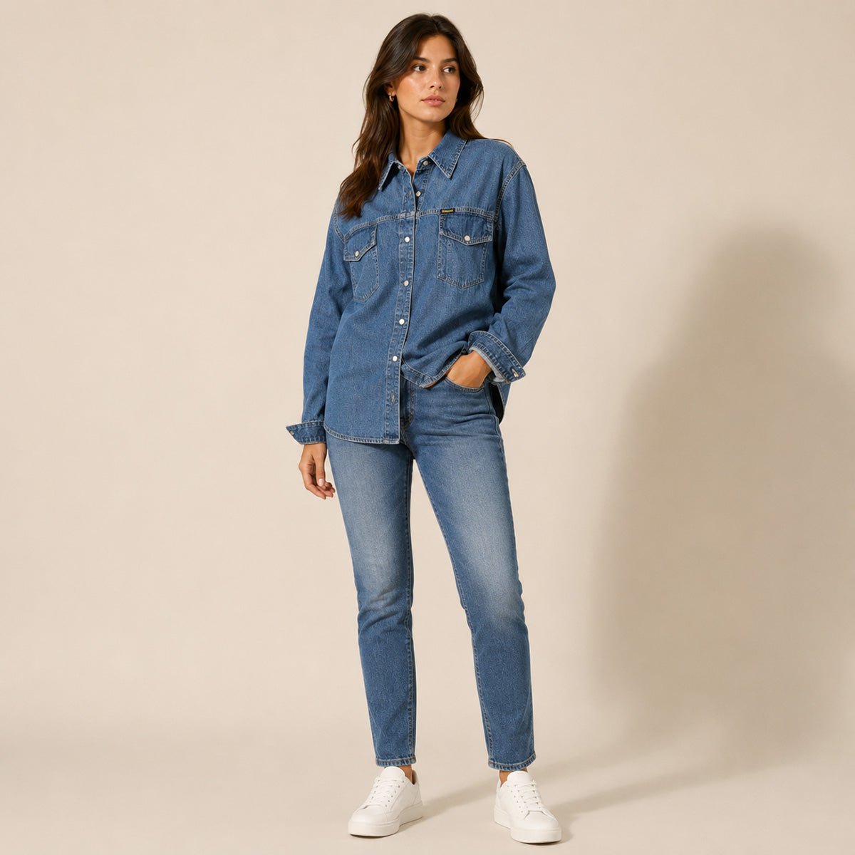 Diesel Denim Shirt Size L UK 14 Blue Cotton Snap Button – product photo 1 | RewearableUK