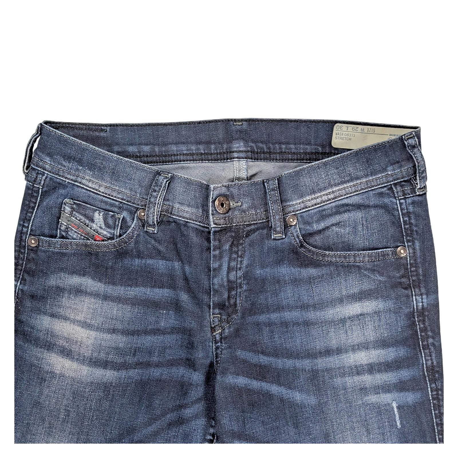 Diesel Francy Jeans Size W29 L30 Blue Dark Wash Relaxed Skinny Low Waist Stretch by DIESEL – | RewearableUK