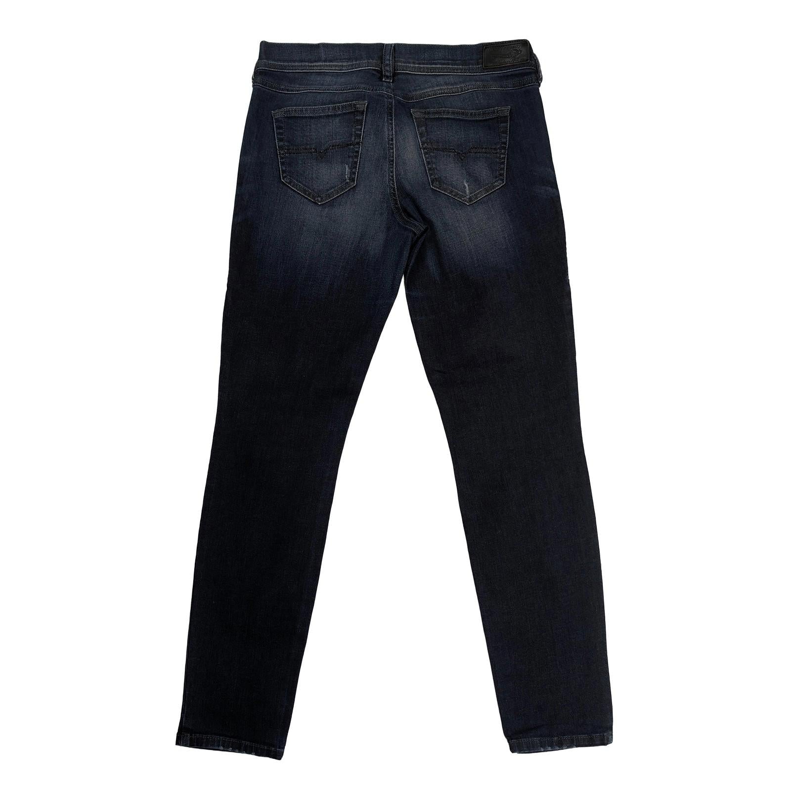 Diesel Francy Jeans Size W29 L30 Blue Dark Wash Relaxed Skinny Low Waist Stretch by DIESEL – | RewearableUK