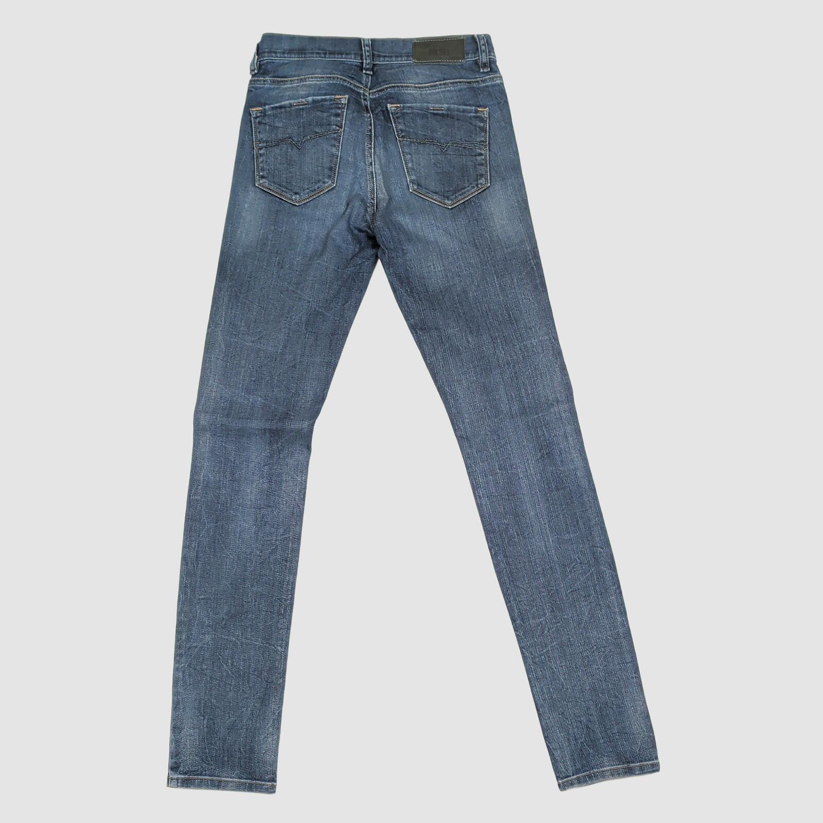 diesel hi - vy womens blue regular waist super slim skinny jeans size w26 l32 by DIESEL – JEANS | RewearableUK