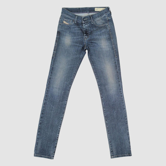 diesel hi - vy womens blue regular waist super slim skinny jeans size w26 l32 by DIESEL – JEANS | RewearableUK
