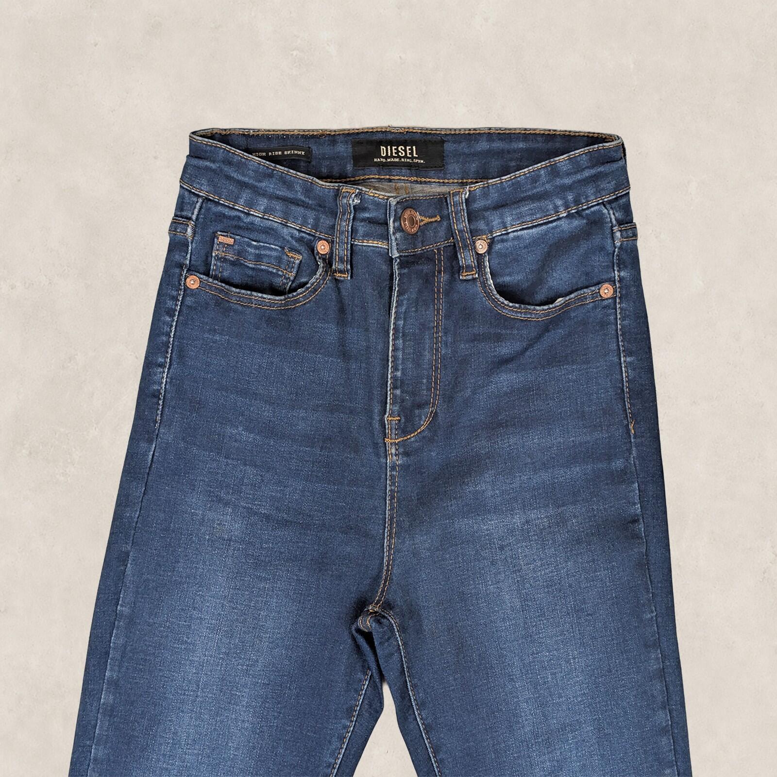 diesel high rise skinny jeans womens dark blue wash denim size 6 s pants by DIESEL – | RewearableUK