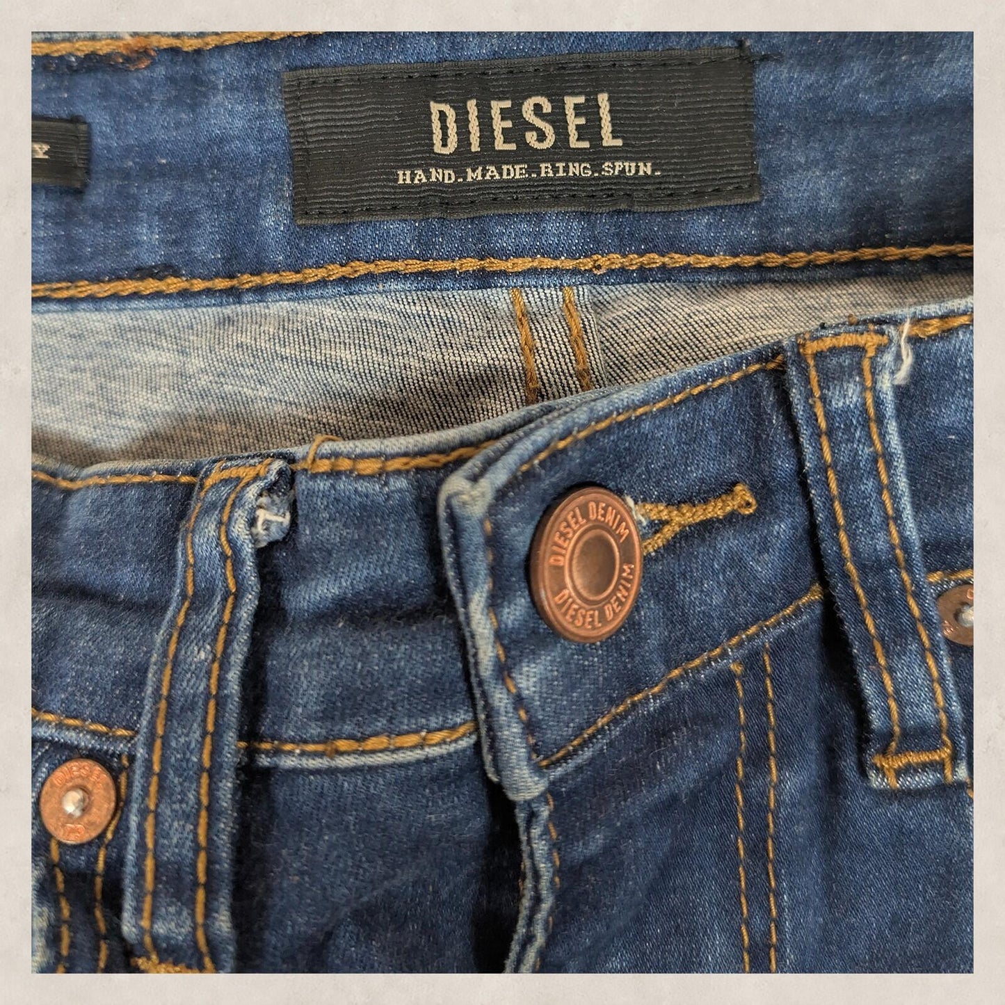 diesel high rise skinny jeans womens dark blue wash denim size 6 s pants by DIESEL – | RewearableUK