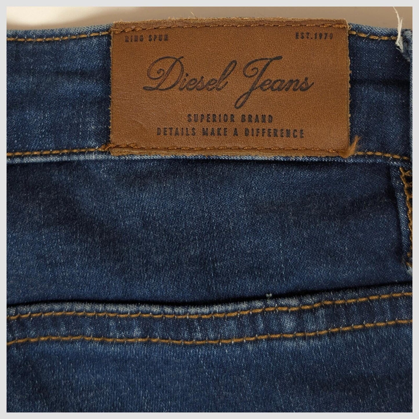 diesel high rise skinny jeans womens dark blue wash stretch denim size 12 r by DIESEL – | RewearableUK