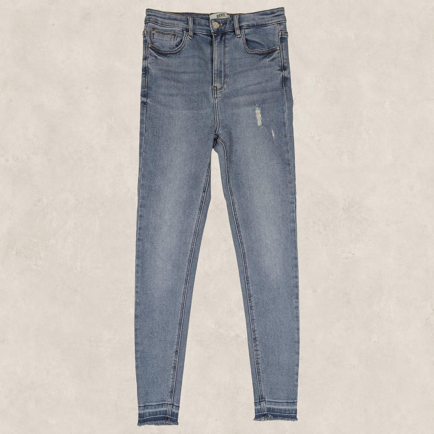 diesel high rise skinny womens light blue wash denim jeans size 10 regular by DIESEL – JEANS | RewearableUK