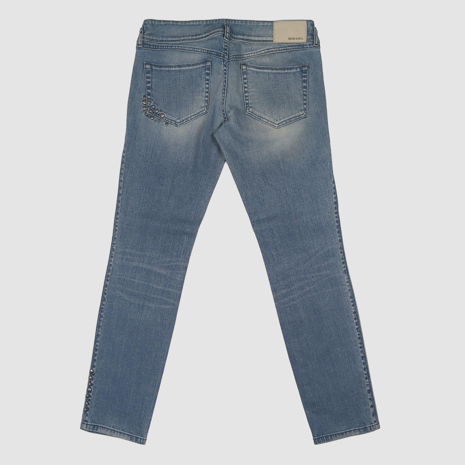 Diesel Hushy Womens Light Blue Stretch Skinny Jeans W31 L34 Stud Detail by DIESEL – JEANS | RewearableUK