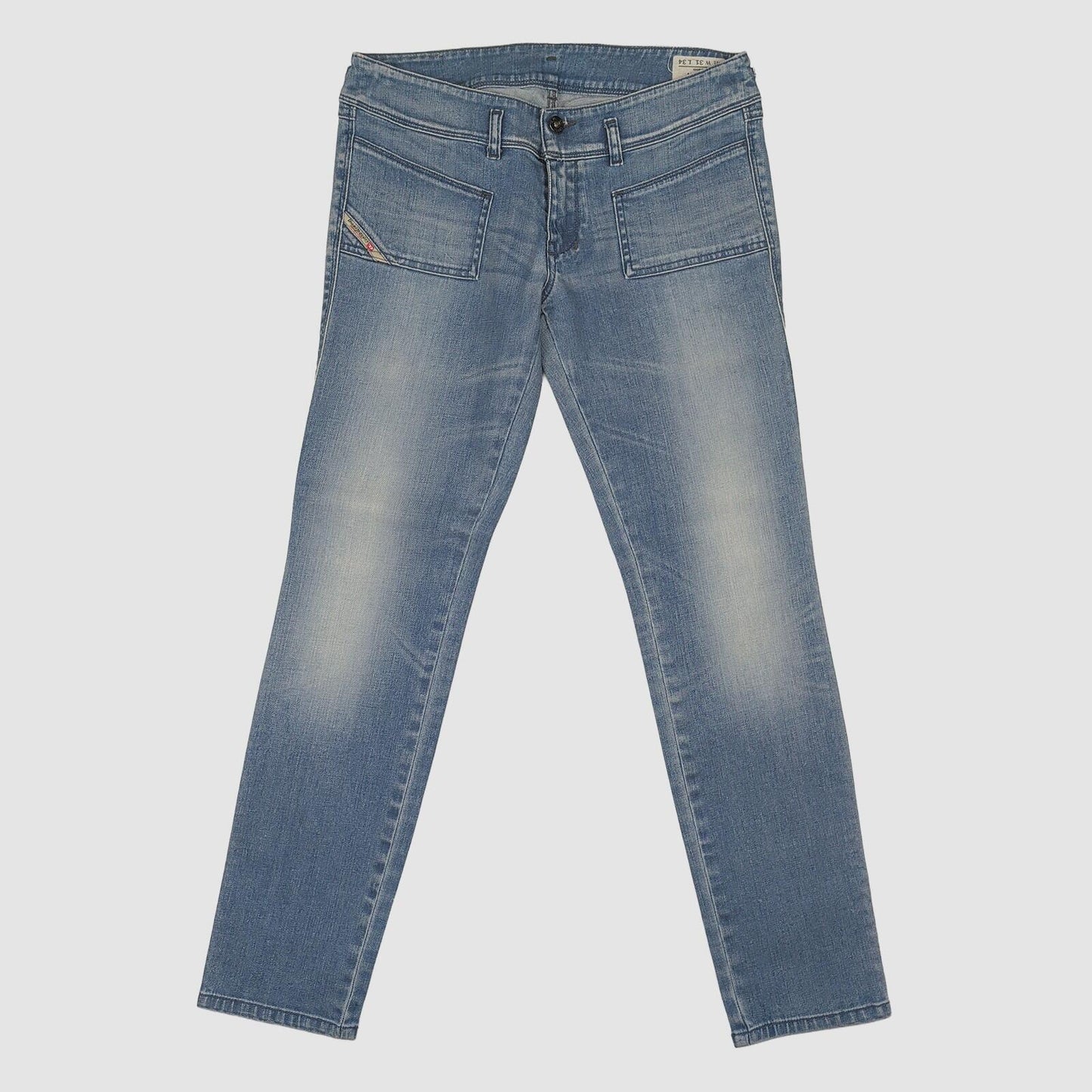 Diesel Hushy Womens Light Blue Stretch Skinny Jeans W31 L34 Stud Detail by DIESEL – JEANS | RewearableUK