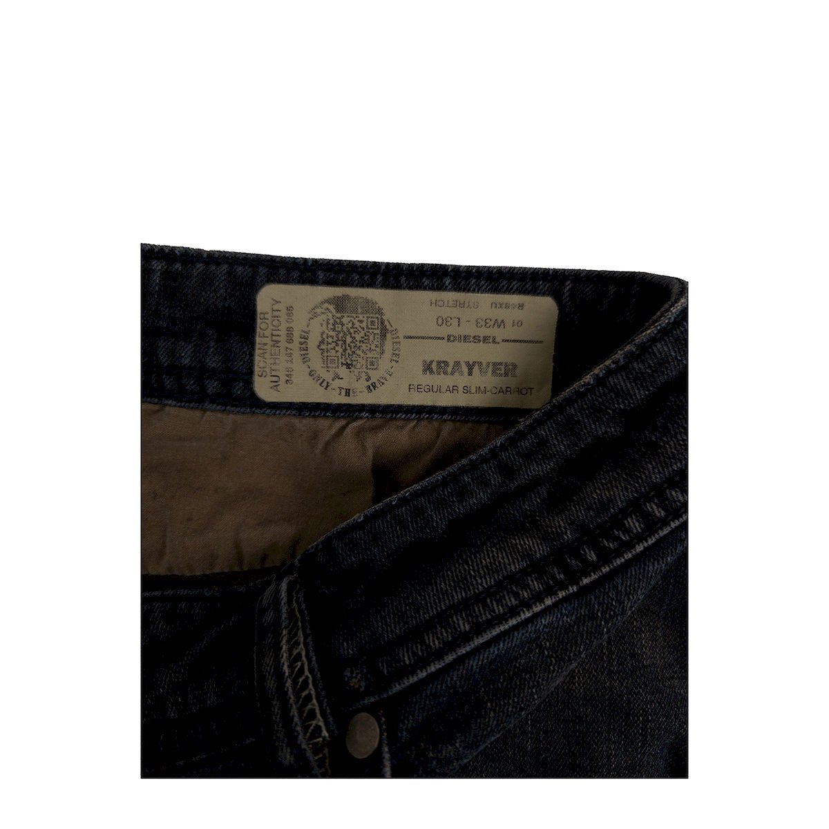 Diesel Krayver Regular Slim Carrot Jeans Distressed | Men's W33 L30 by DIESEL – JEANS | RewearableUK