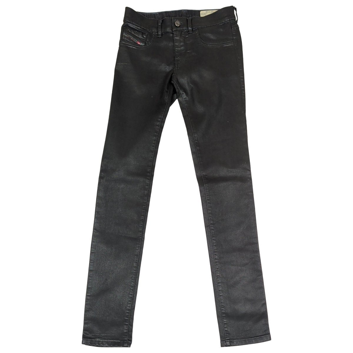 Diesel Livier-Sp Womens Black Coated Jeans W25 Super Slim Jegging Low Waist by DIESEL – | RewearableUK