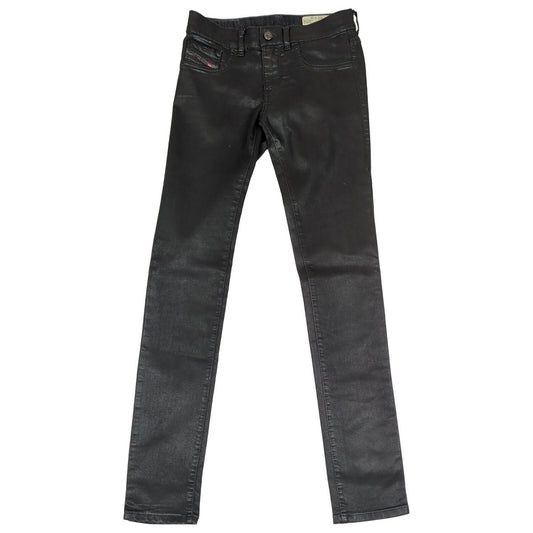 Diesel Livier-Sp Womens Black Coated Jeans W25 Super Slim Jegging Low Waist by DIESEL – | RewearableUK