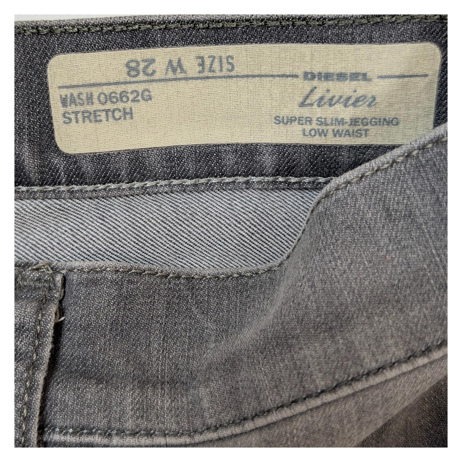 diesel livier womens jegging jeans w28 grey low waist super slim stretch by DIESEL – | RewearableUK