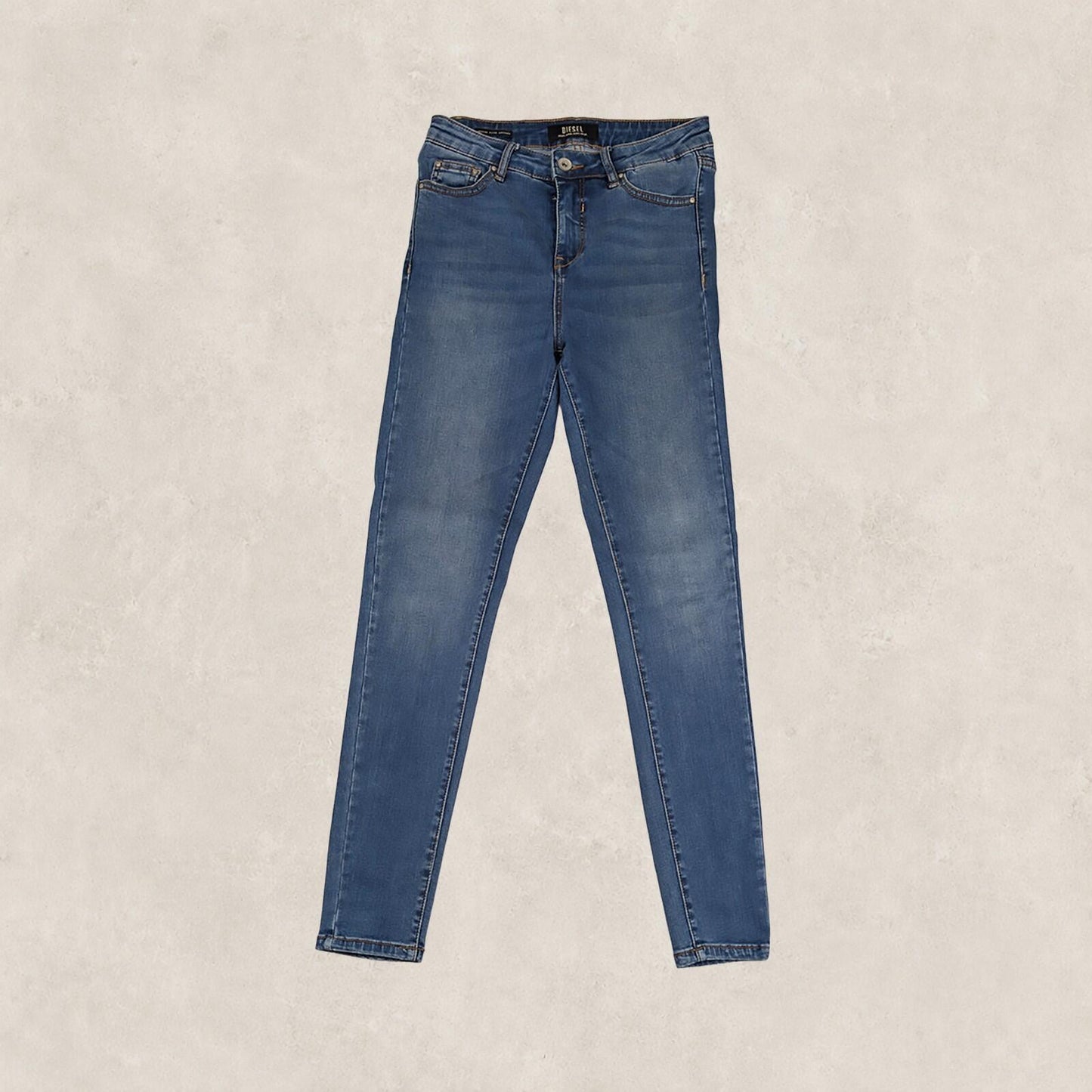 diesel medium rise skinny womens denim jeans blue wash size w 28 l 30 pants by DIESEL – | RewearableUK