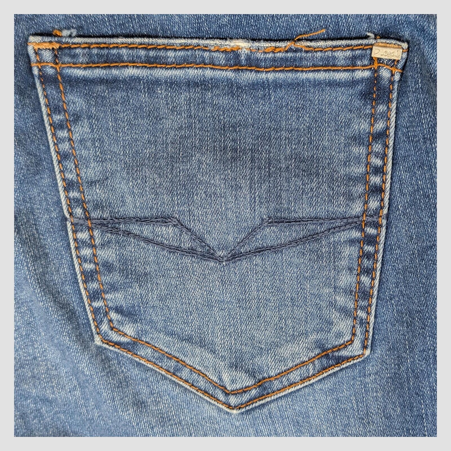 diesel medium rise skinny womens denim jeans blue wash size w 28 l 30 pants by DIESEL – | RewearableUK