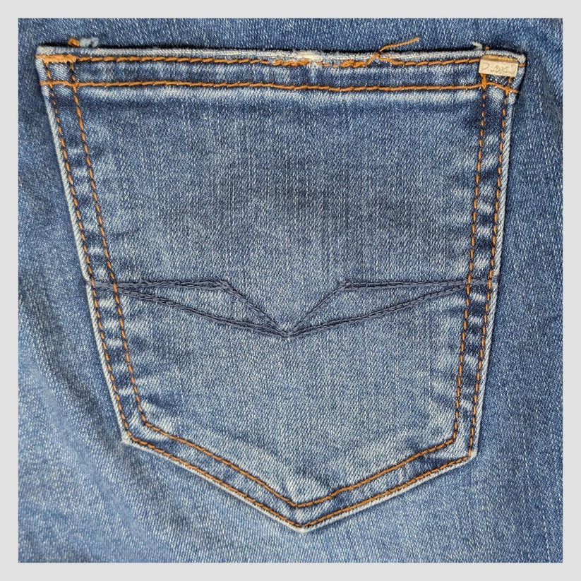 diesel medium rise skinny womens denim jeans blue wash size w 28 l 30 pants by DIESEL – | RewearableUK