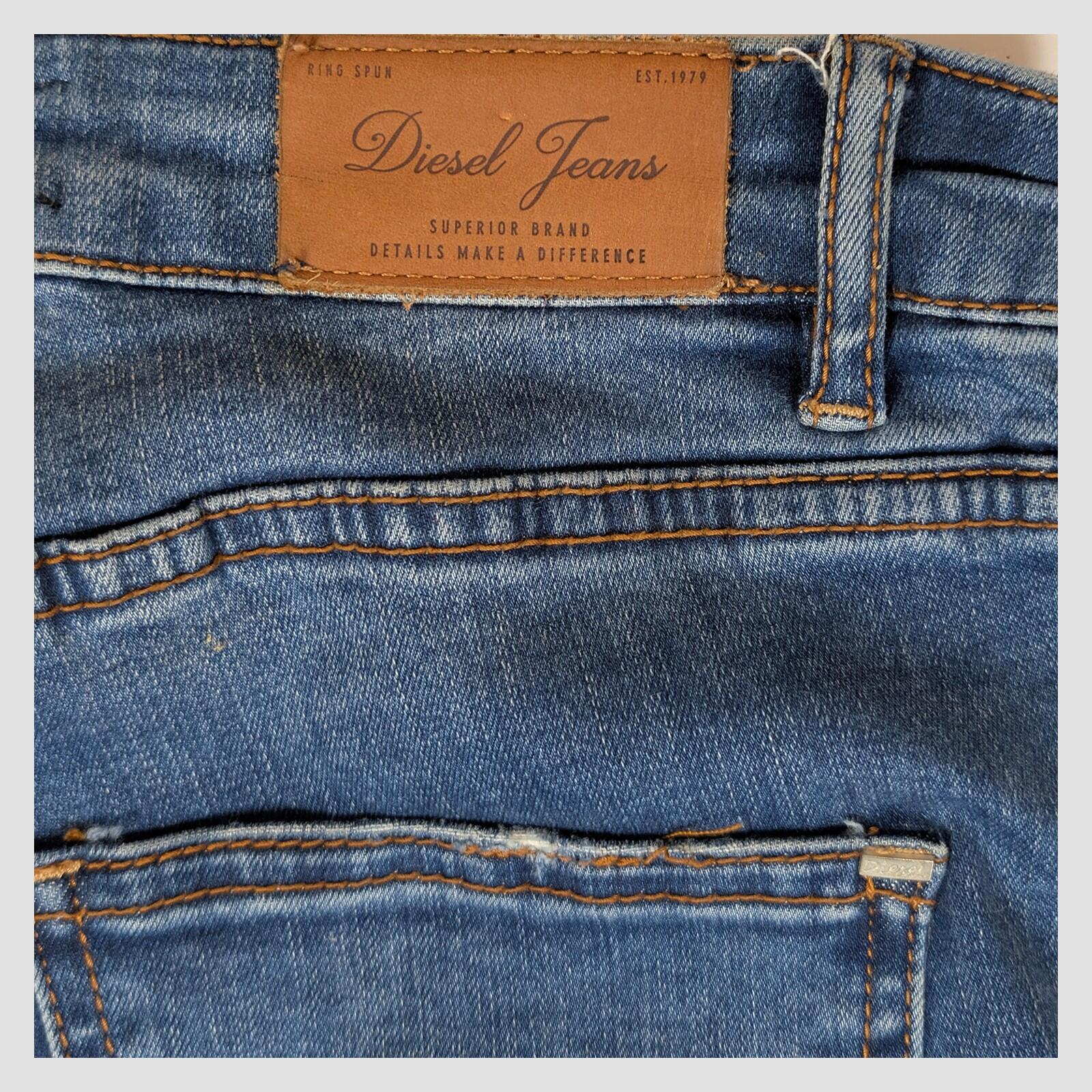 diesel medium rise skinny womens denim jeans blue wash size w 28 l 30 pants by DIESEL – | RewearableUK