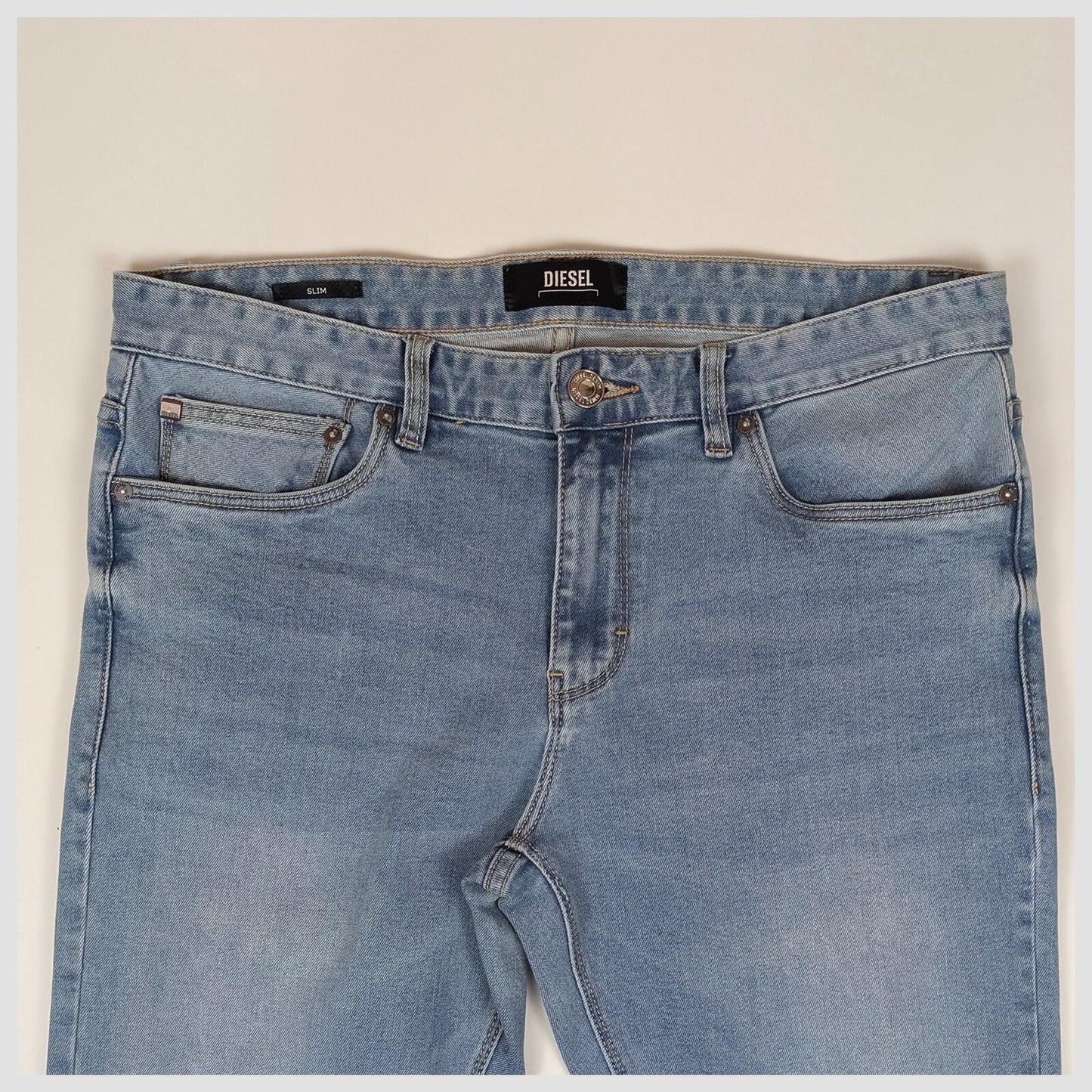 diesel mens light blue wash stretch slim jeans pants size w 32 l 30 by DIESEL – JEANS | RewearableUK