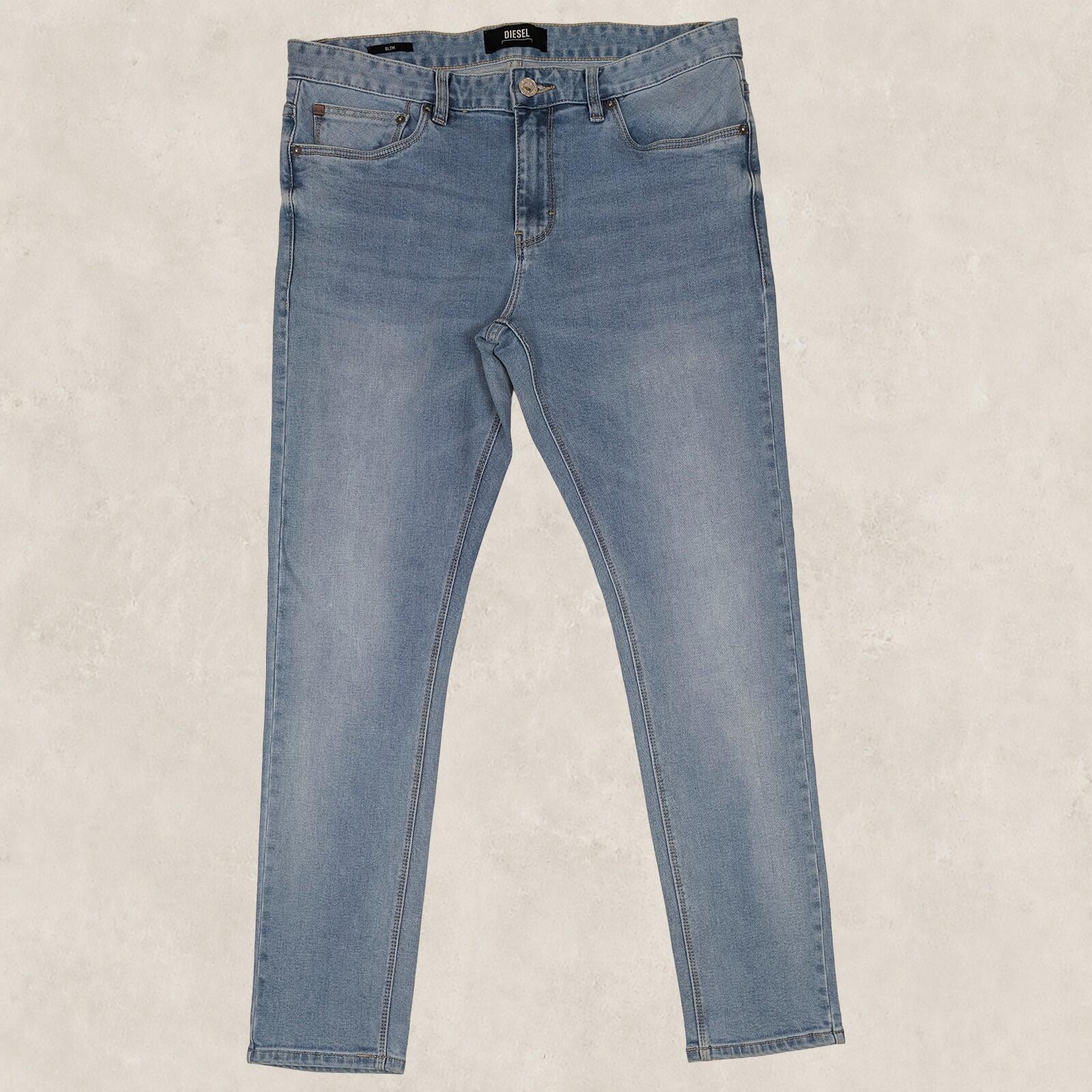 diesel mens light blue wash stretch slim jeans pants size w 32 l 30 by DIESEL – JEANS | RewearableUK