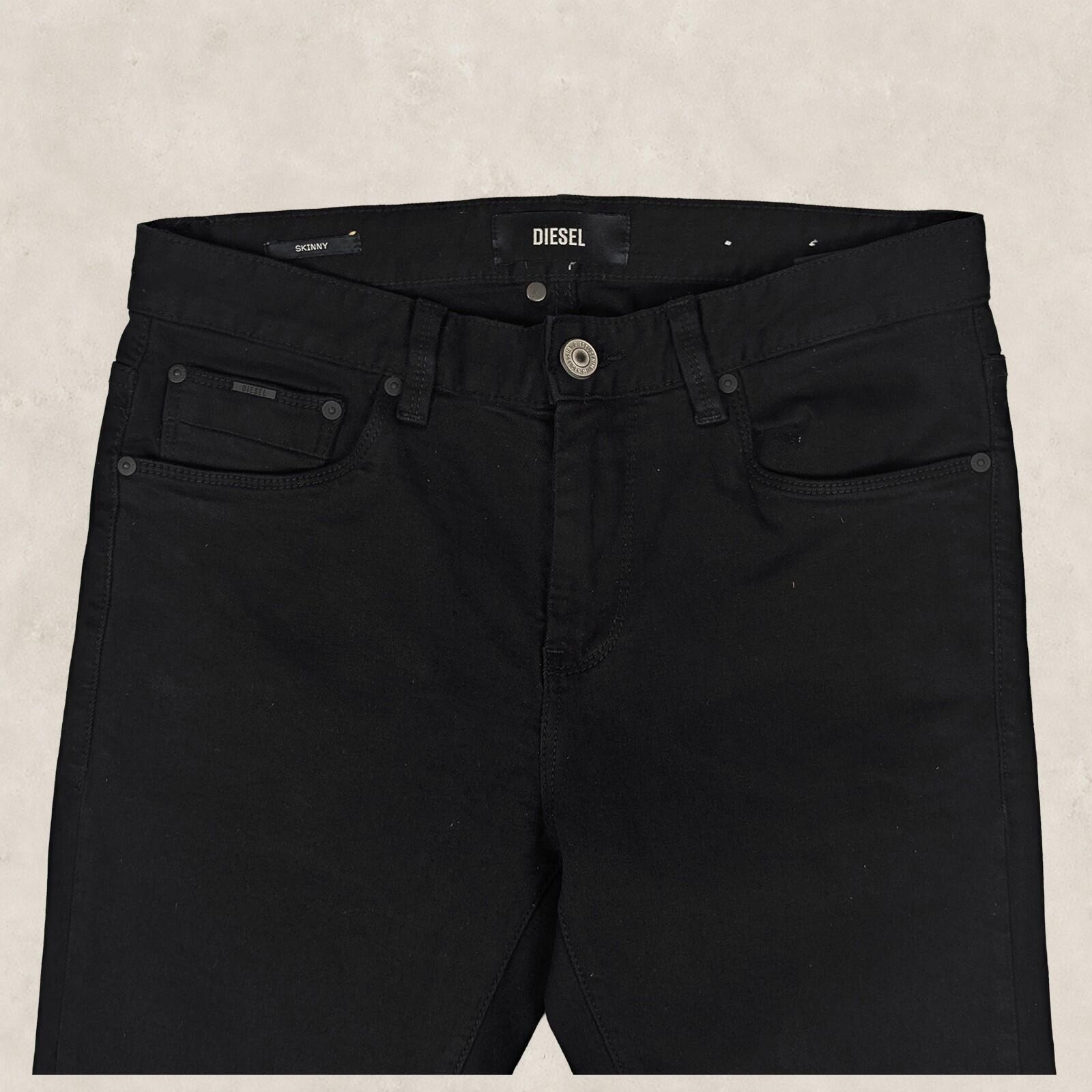 diesel mens solid black wash stretch skinny fit denim jeans pants size 28 30 by DIESEL – | RewearableUK