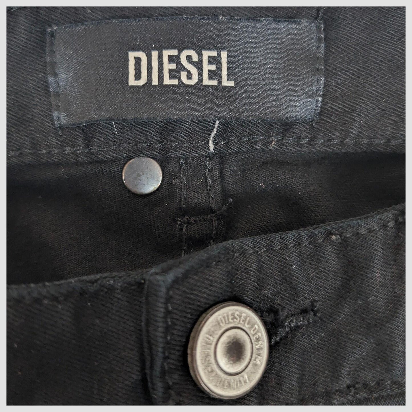 diesel mens solid black wash stretch skinny fit denim jeans pants size 28 30 by DIESEL – | RewearableUK