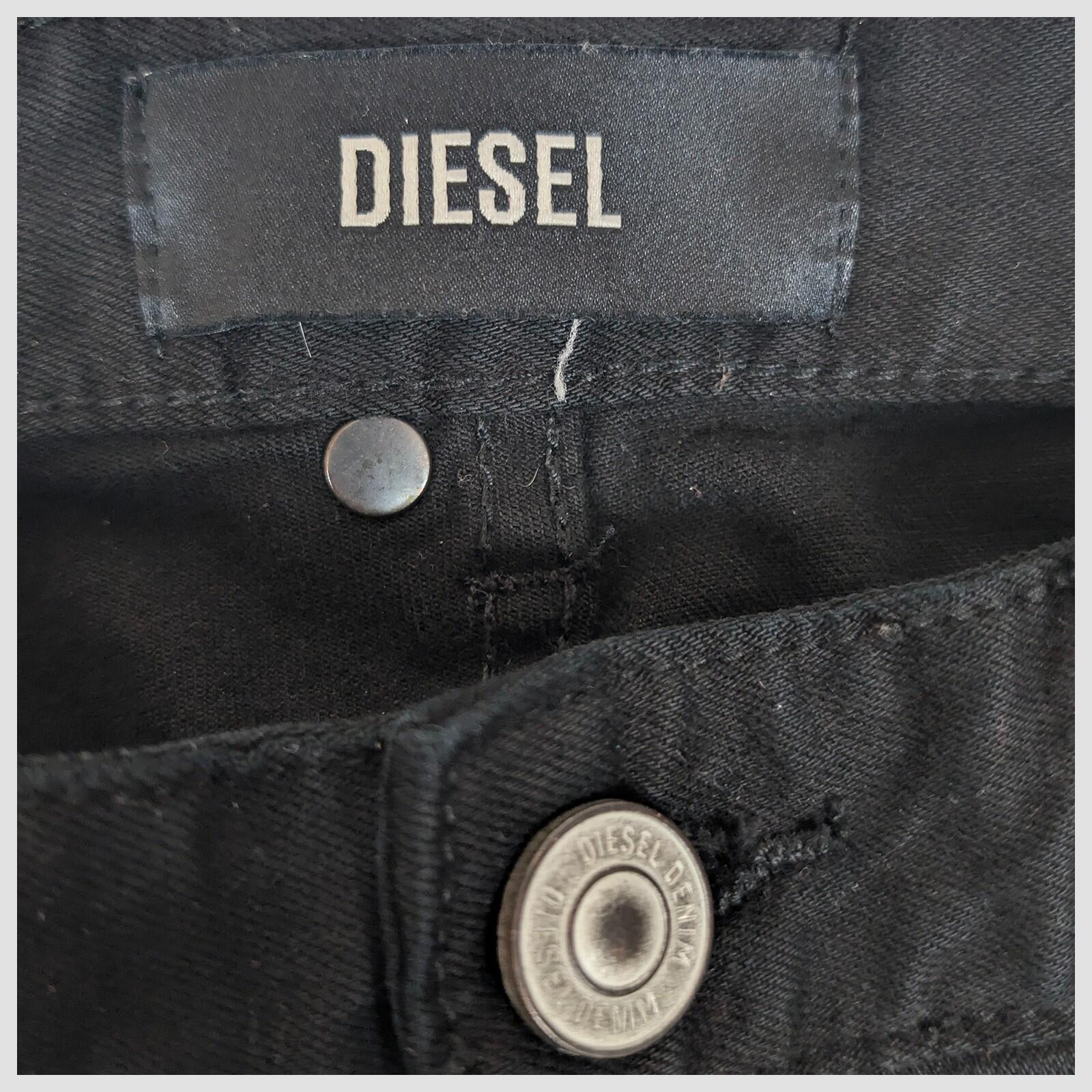 diesel mens solid black wash stretch skinny fit denim jeans pants size 28 30 by DIESEL – | RewearableUK
