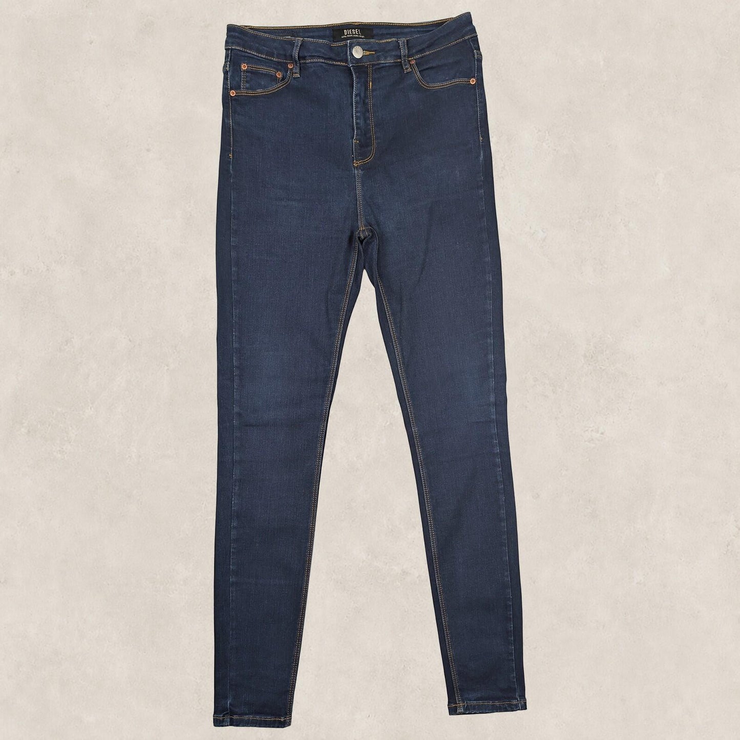 diesel santana high rise skinny womens dark blue wash denim jeans size 12 r by DIESEL – JEANS | RewearableUK