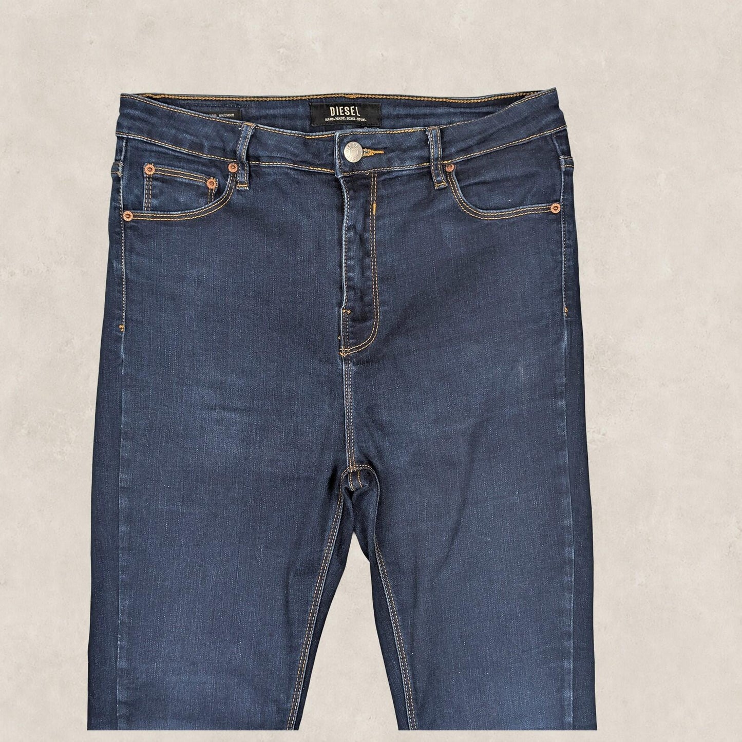 diesel santana high rise skinny womens dark blue wash denim jeans size 12 r by DIESEL – JEANS | RewearableUK