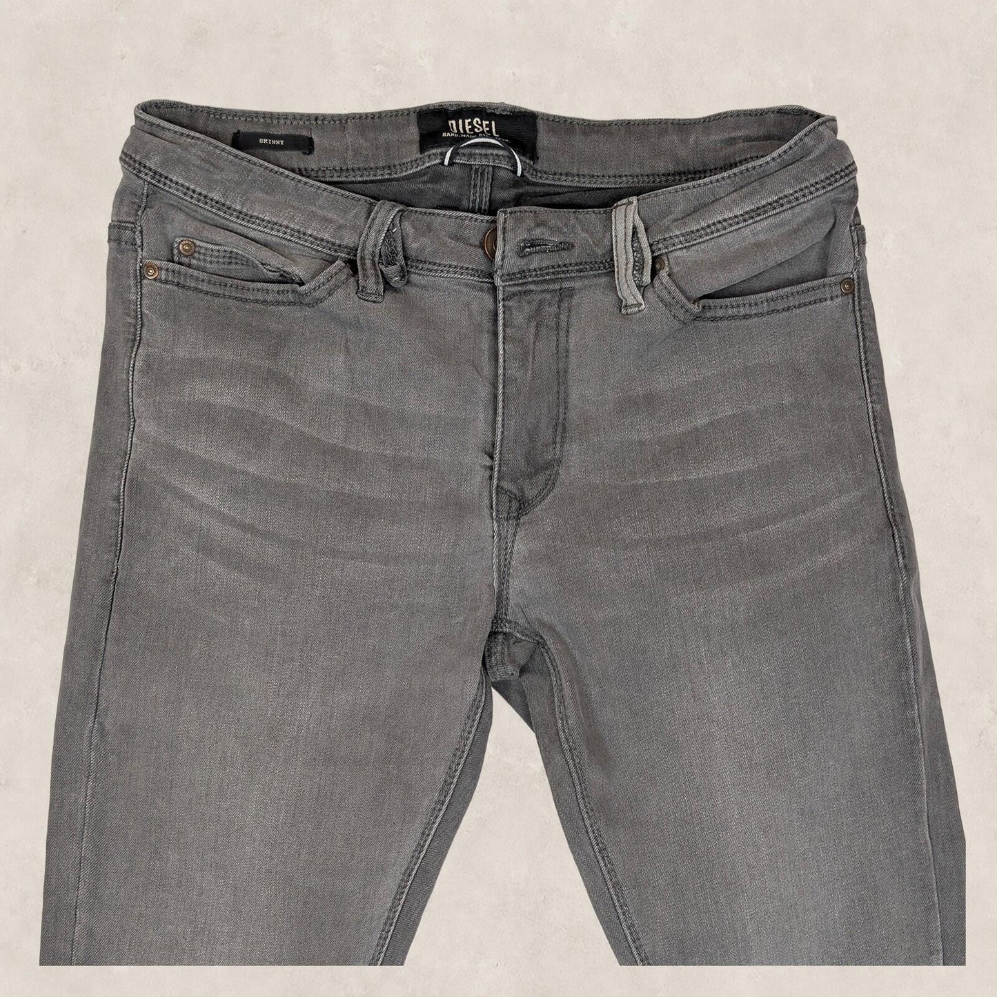 diesel skinny fit mens denim jeans dark grey wash casual pants size w 30 l 32 by DIESEL – | RewearableUK