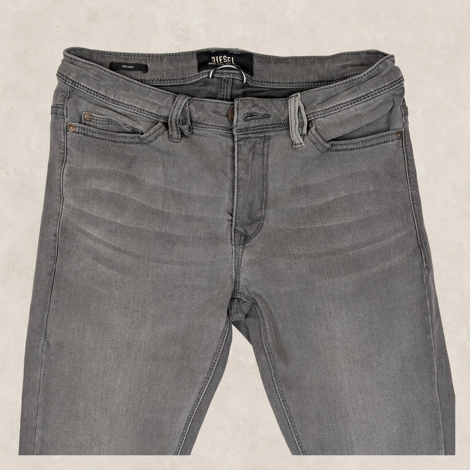 diesel skinny fit mens denim jeans dark grey wash casual pants size w 30 l 32 by DIESEL – | RewearableUK