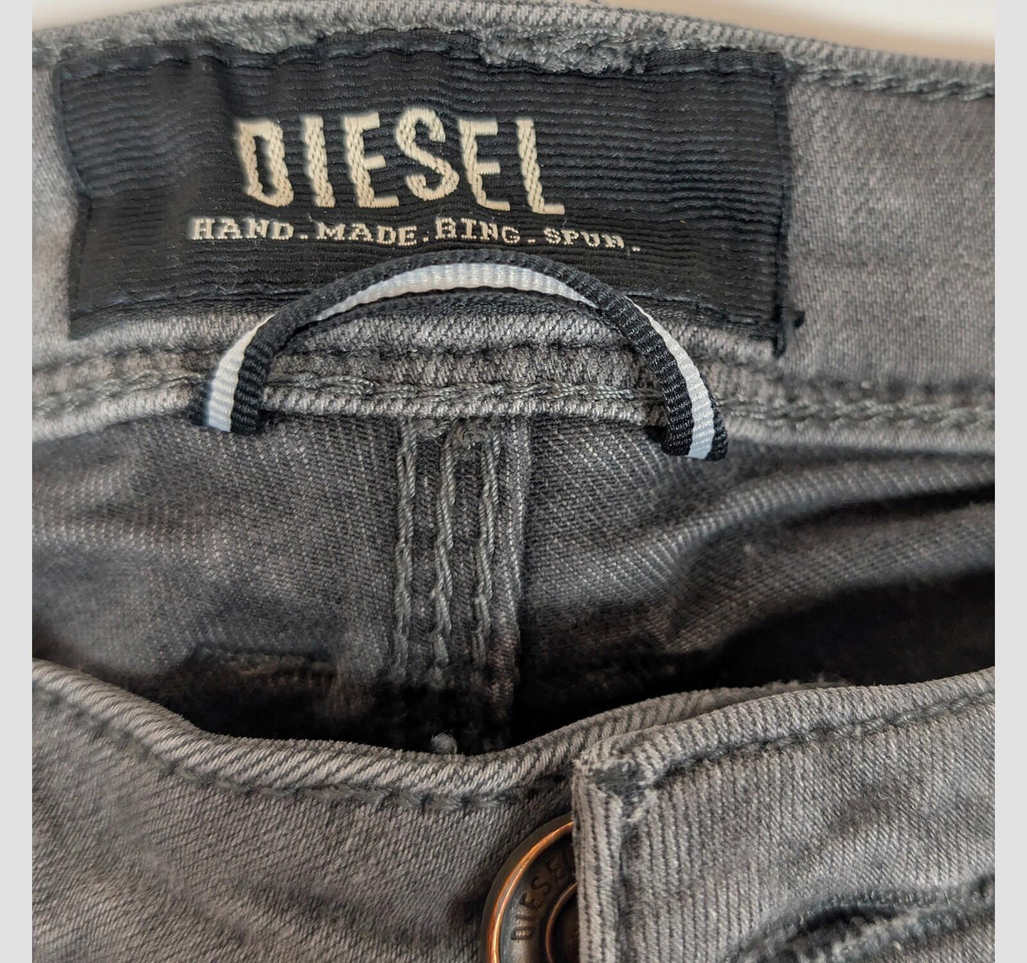 diesel skinny fit mens denim jeans dark grey wash casual pants size w 30 l 32 by DIESEL – | RewearableUK