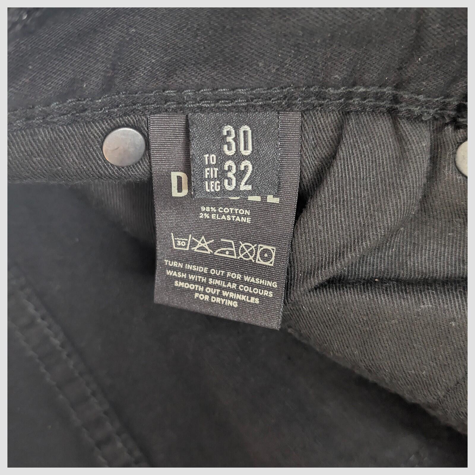 diesel skinny jeans mens black wash stretch denim trousers size w 30 l 32 by DIESEL – JEANS | RewearableUK