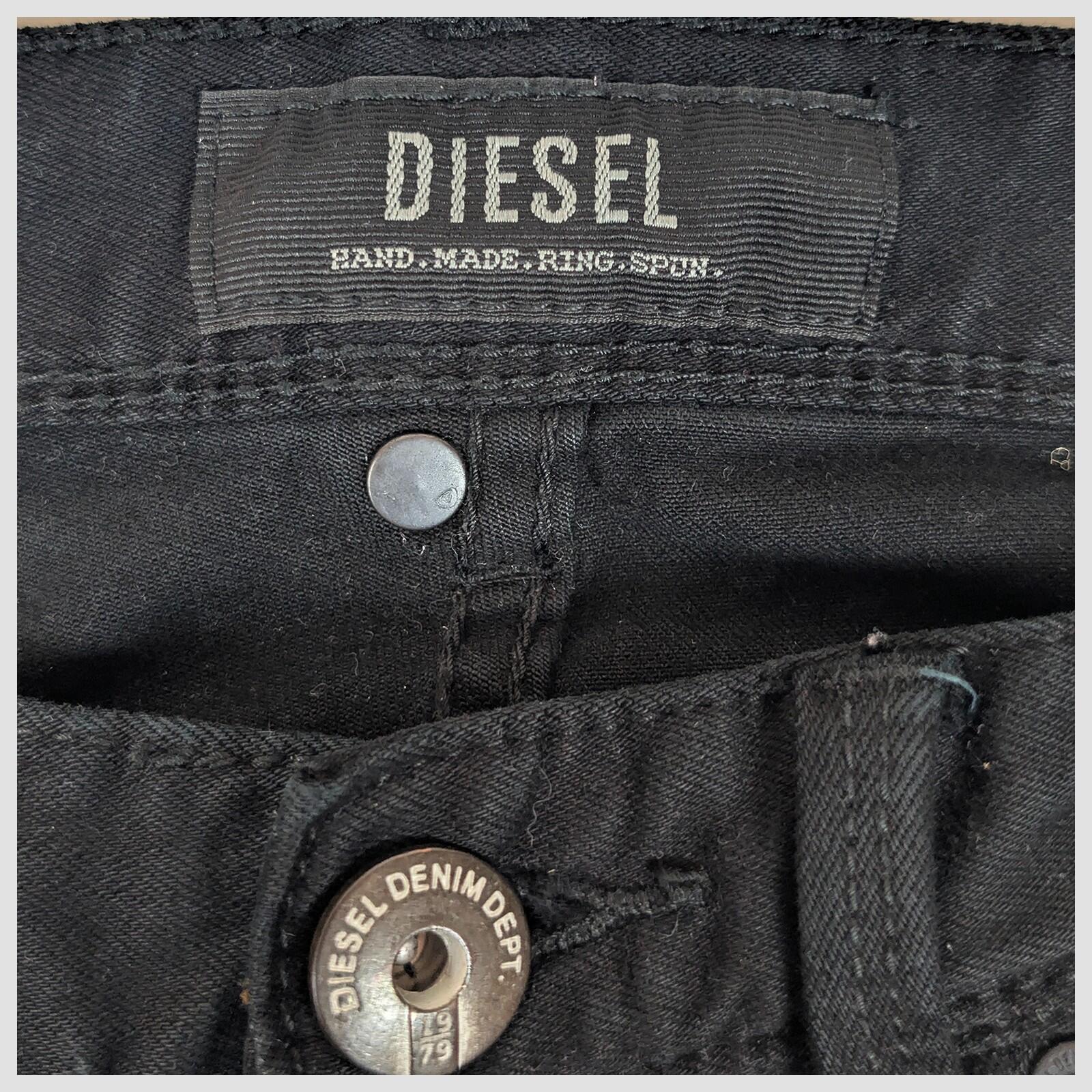 diesel skinny jeans mens black wash stretch denim trousers size w 30 l 32 by DIESEL – JEANS | RewearableUK