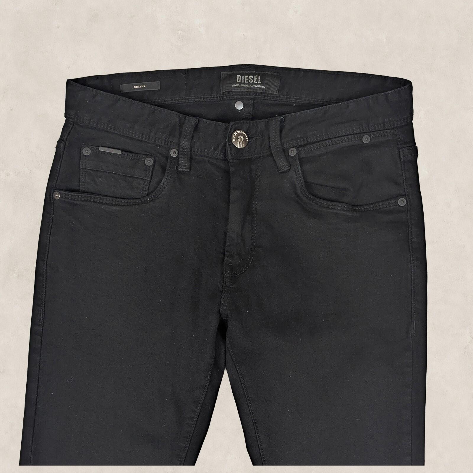 diesel skinny jeans mens black wash stretch denim trousers size w 30 l 32 by DIESEL – JEANS | RewearableUK