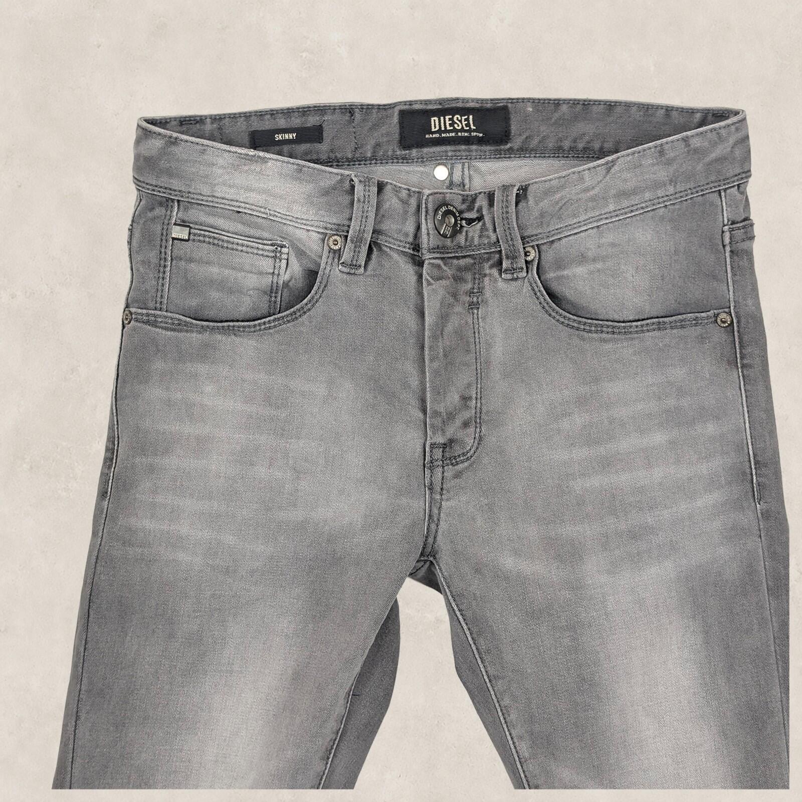diesel skinny jeans mens grey wash stretch denim pants size w 28 l 30 by DIESEL – | RewearableUK