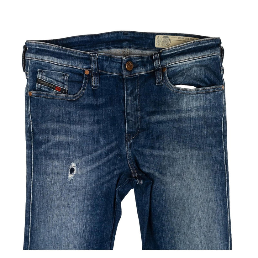 Diesel Skinzee Jeans W30 L32 Women Blue Ripped Super Skinny Regular Waist Italy by DIESEL – | RewearableUK