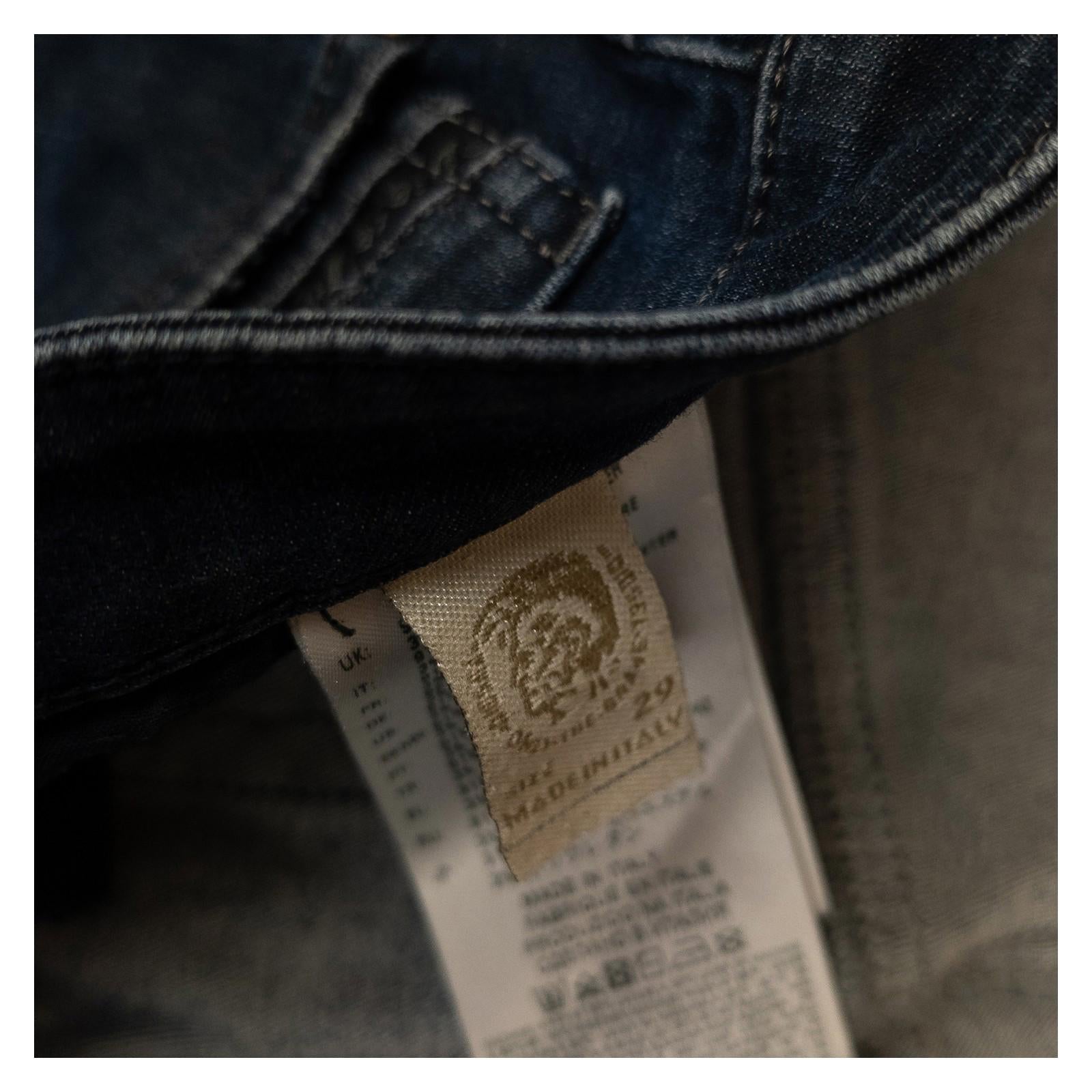 Diesel Skinzee - Low - S Jeans W29 L32 Dark Blue Super Slim Skinny Low Waist Stretch by DIESEL – | RewearableUK