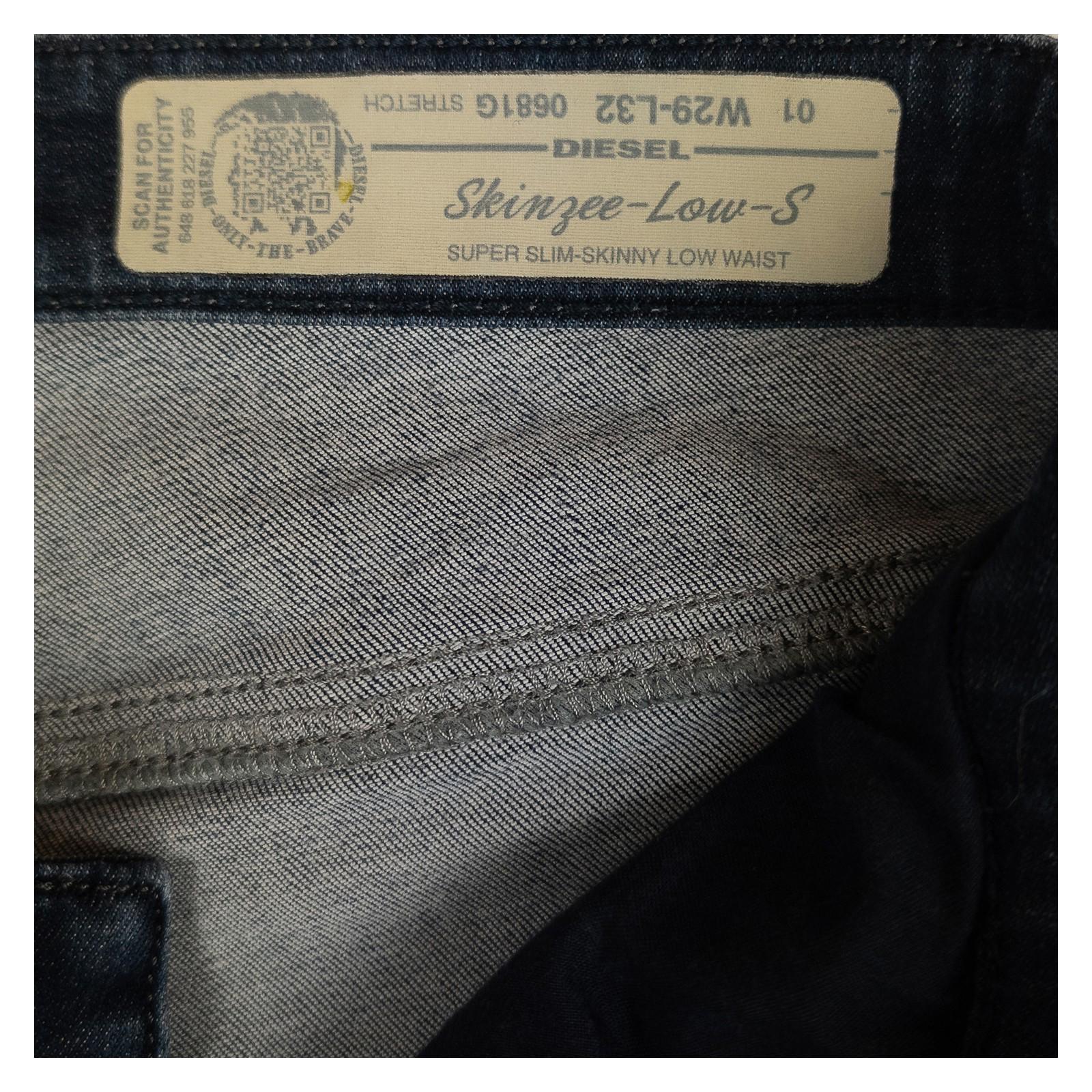 Diesel Skinzee - Low - S Jeans W29 L32 Dark Blue Super Slim Skinny Low Waist Stretch by DIESEL – | RewearableUK