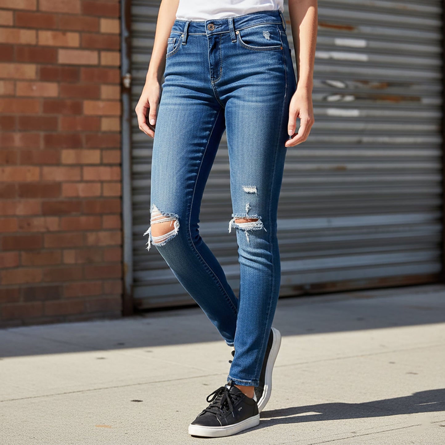 Diesel Skinzee Super Skinny Jeans Ripped Blue | Women's W30 L32 by DIESEL – JEANS | RewearableUK