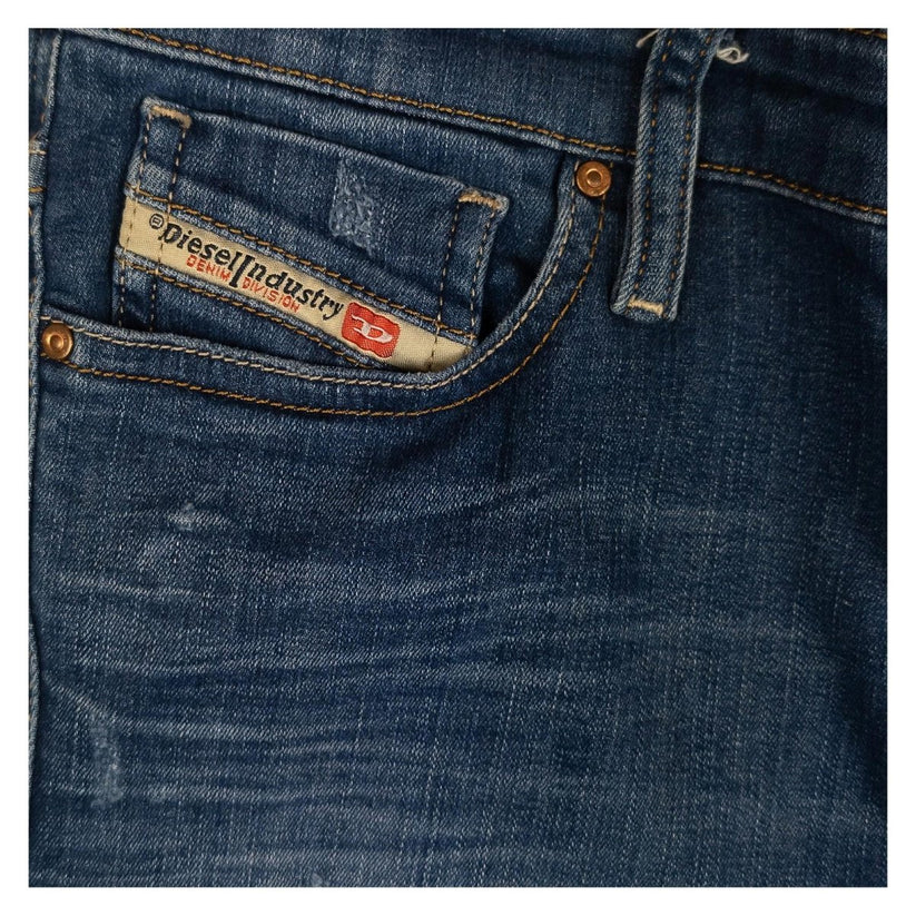 Diesel Skinzee - XP Jeans W28 L30 Blue Super Skinny Regular Waist Stretch Denim by DIESEL – | RewearableUK