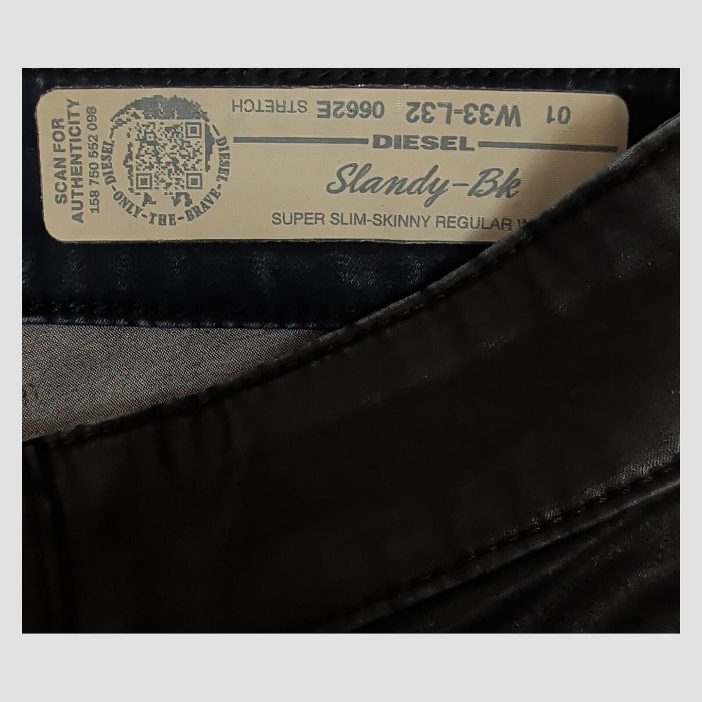 diesel slandy bk super slim skinny womens coated stretch jeans w33 l32 by DIESEL – JEANS | RewearableUK