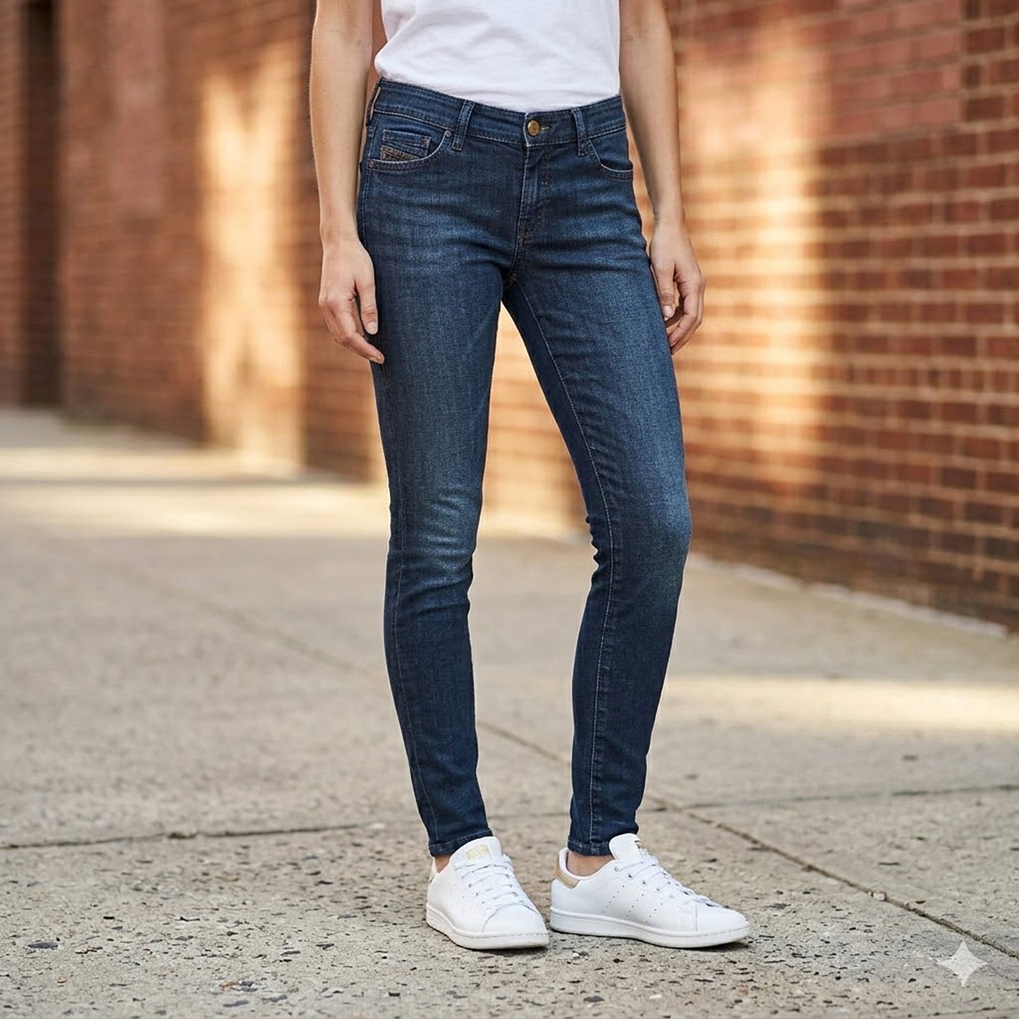 diesel slandy womens dark blue super slim skinny stretch jeans size w26 l32 by DIESEL – JEANS | RewearableUK
