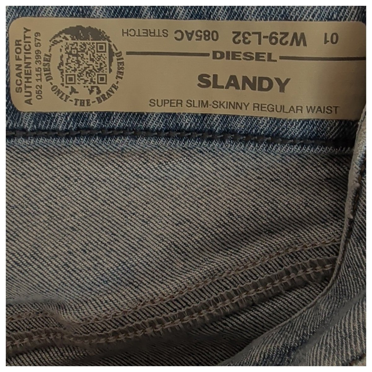 Diesel Slandy Women's Jeans W29 L32 Blue Super Slim Skinny Stretch Denim – product photo 4 | RewearableUK
