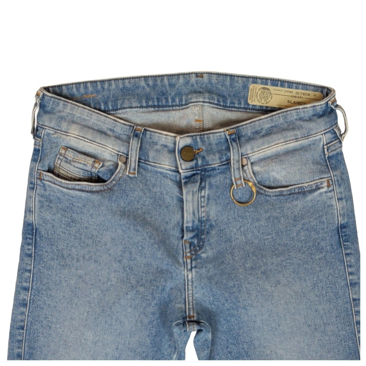 Diesel Slandy Women's Jeans W29 L32 Blue Super Slim Skinny Stretch Denim – product photo 3 | RewearableUK