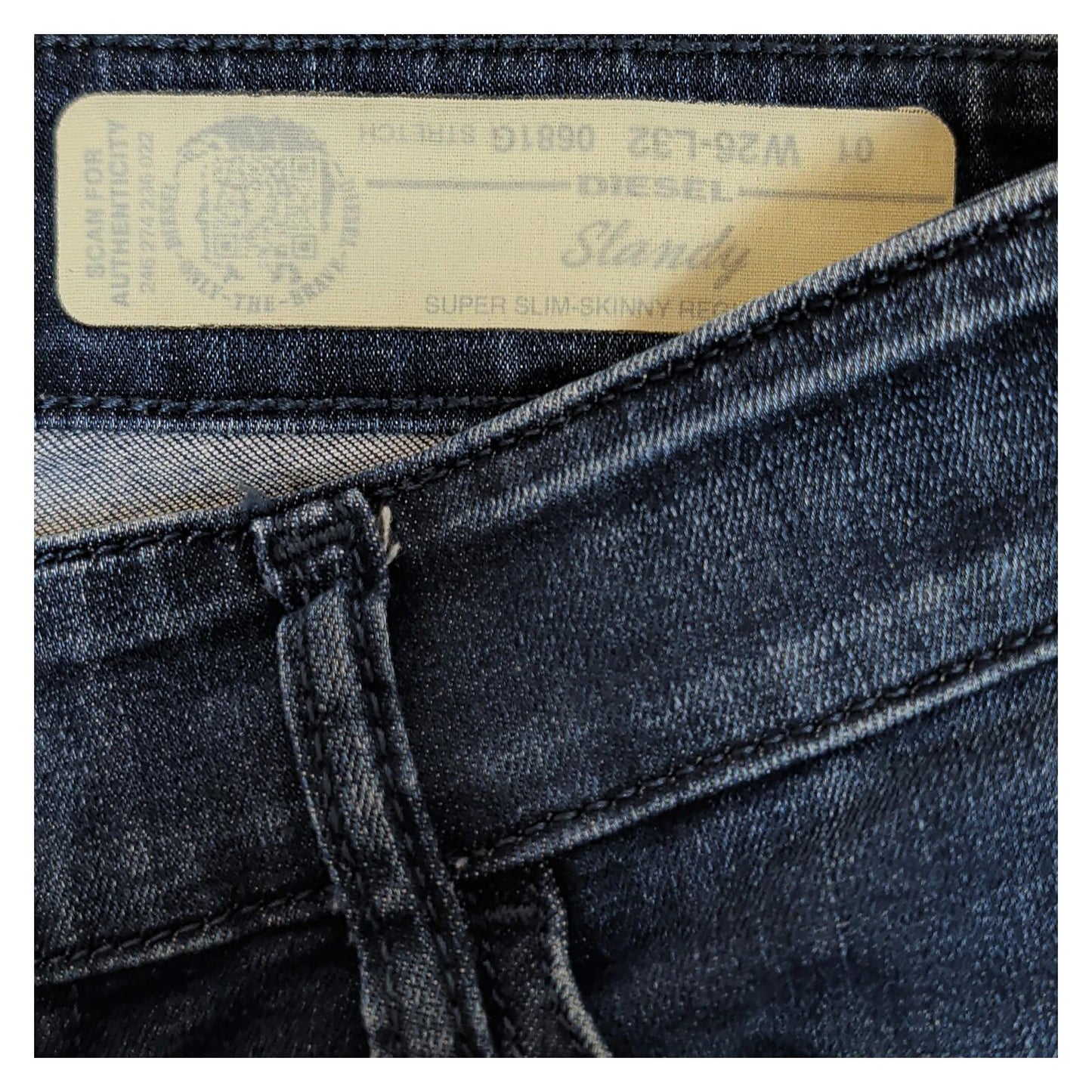 diesel slandy womens size w26 l32 dark blue super slim skinny stretch jeans by DIESEL – | RewearableUK
