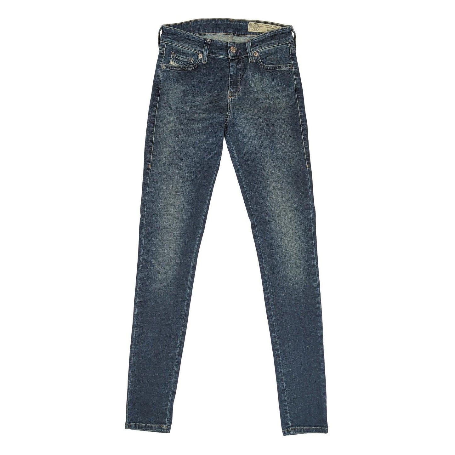 Diesel Slandy Womens Super Slim Skinny Jeans W26 L32 Mid Blue Stretch Denim Pant by DIESEL – | RewearableUK