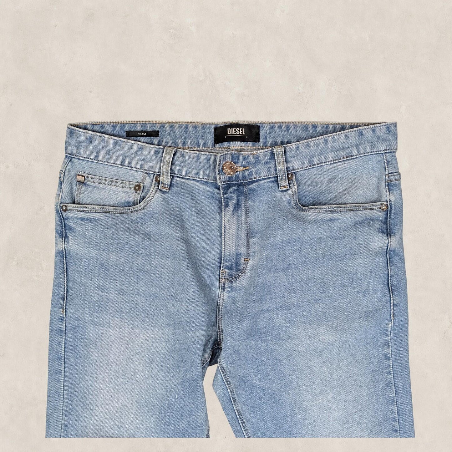 diesel slim fit mens denim jeans light blue wash size w 32 l 32 casual pants by DIESEL – | RewearableUK