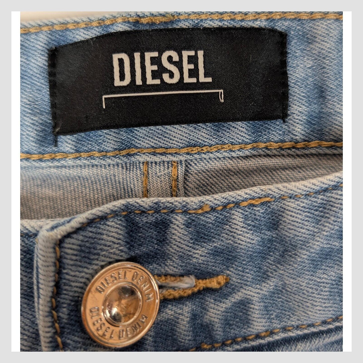 diesel slim fit mens denim jeans light blue wash size w 32 l 32 casual pants by DIESEL – | RewearableUK
