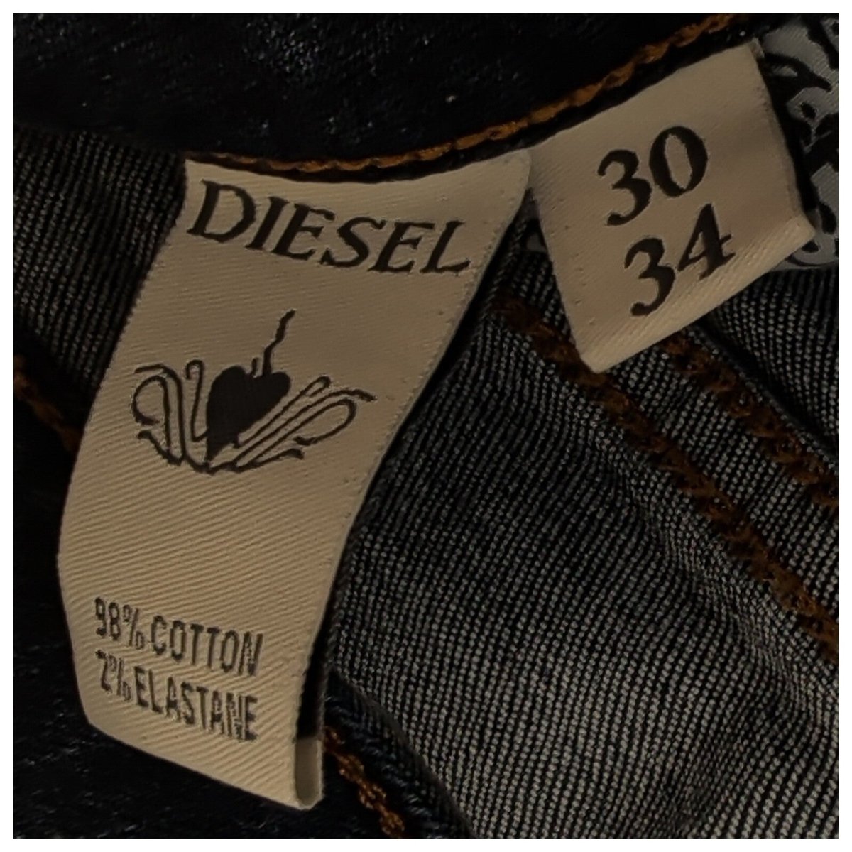 Diesel Vintage Trade Mark Mens Jeans W30 L34 Blue Bootcut Regular Waist by DIESEL – | RewearableUK