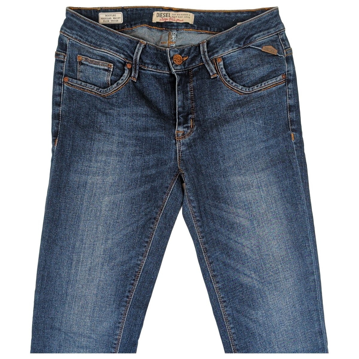 Diesel Vintage Trade Mark Mens Jeans W30 L34 Blue Bootcut Regular Waist by DIESEL – | RewearableUK