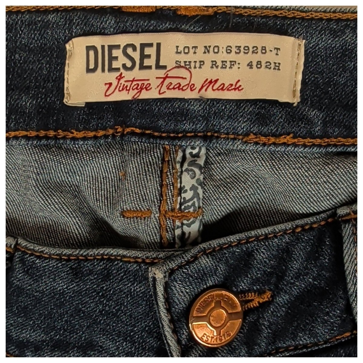 Diesel Vintage Trade Mark Mens Jeans W30 L34 Blue Bootcut Regular Waist by DIESEL – | RewearableUK